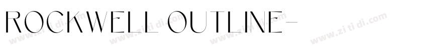 rockwell outline字体转换